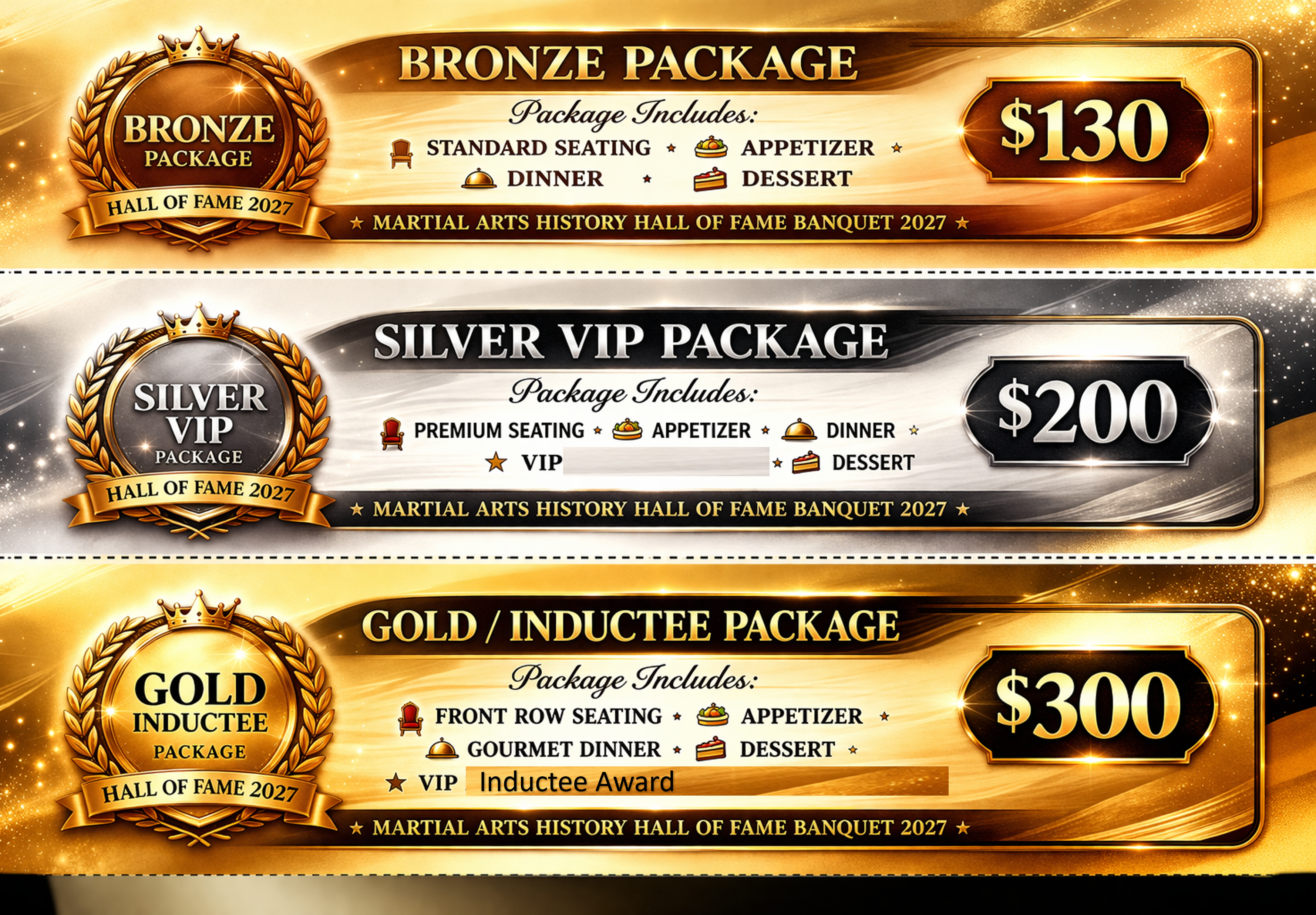 Hall Of Fame Packages
